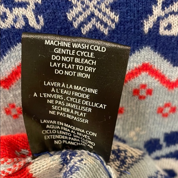 Pabst Blue Ribbon Cardigan with Nordic Patterns holiday Men’s Size Small - Picture 7 of 9